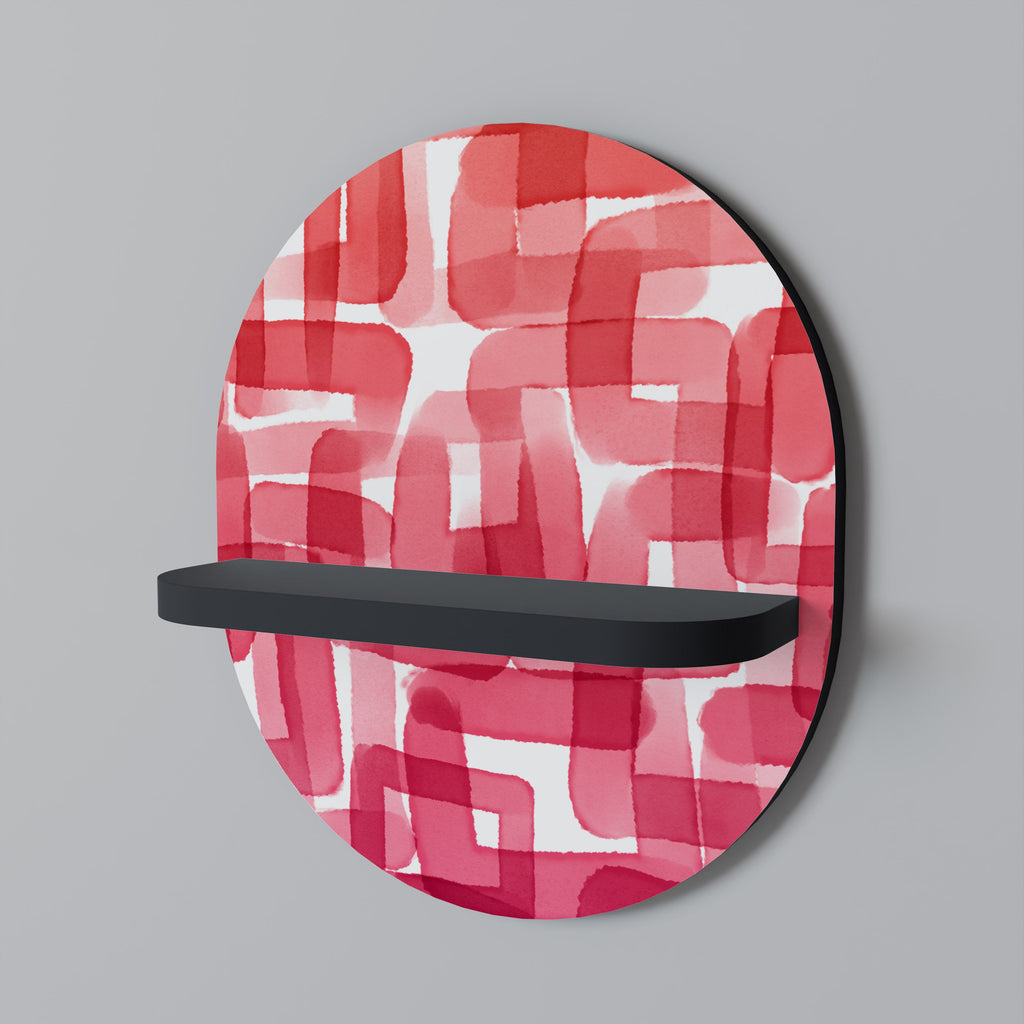 Étagère d'art ovale KALEIDOSCOPIC CUBISM en finition noire