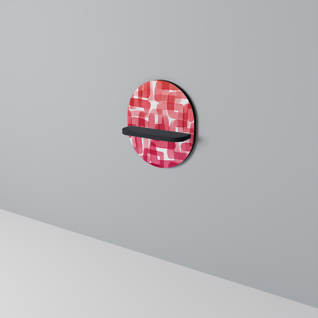 Étagère d'art ovale KALEIDOSCOPIC CUBISM en finition noire