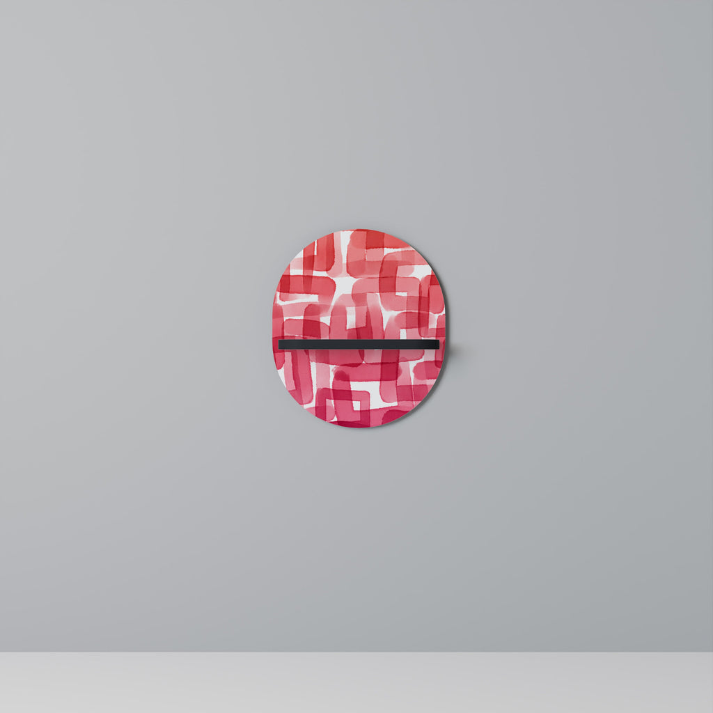 Étagère d'art ovale KALEIDOSCOPIC CUBISM en finition noire