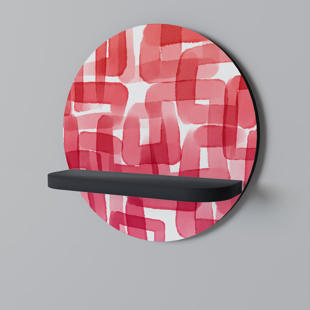 Étagère d'art ronde KALEIDOSCOPIC CUBISM en finition noire