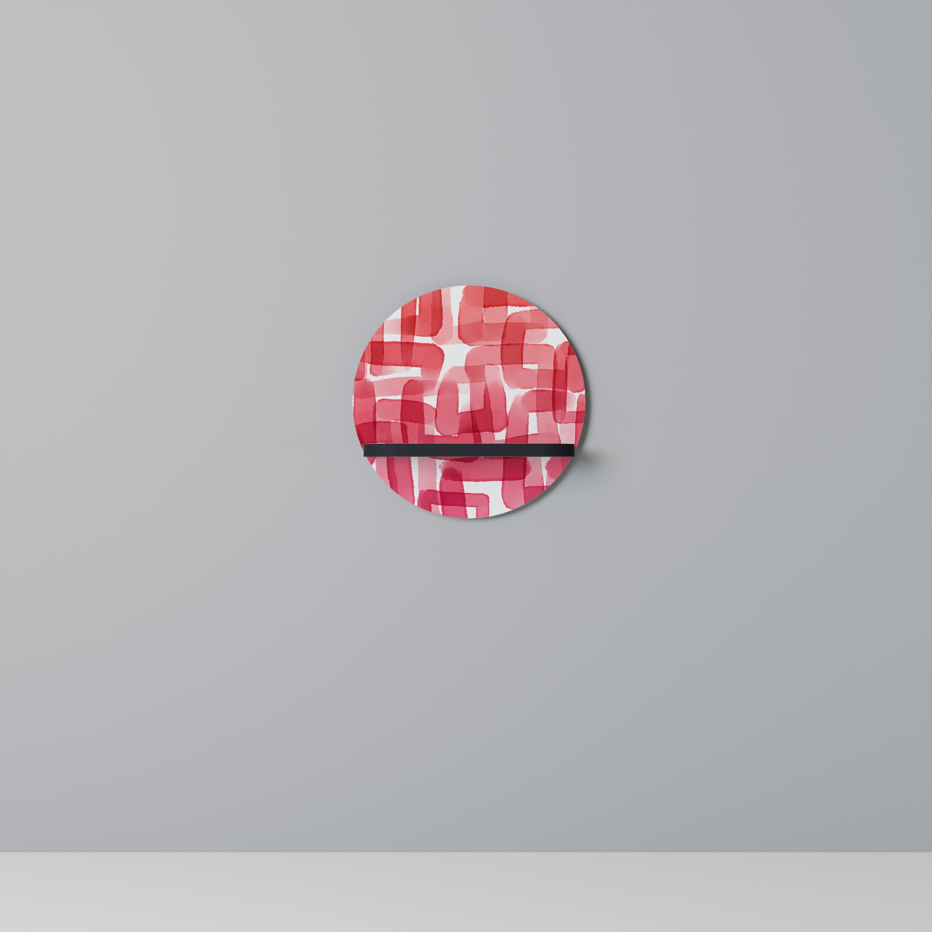 Étagère d'art ronde KALEIDOSCOPIC CUBISM en finition noire