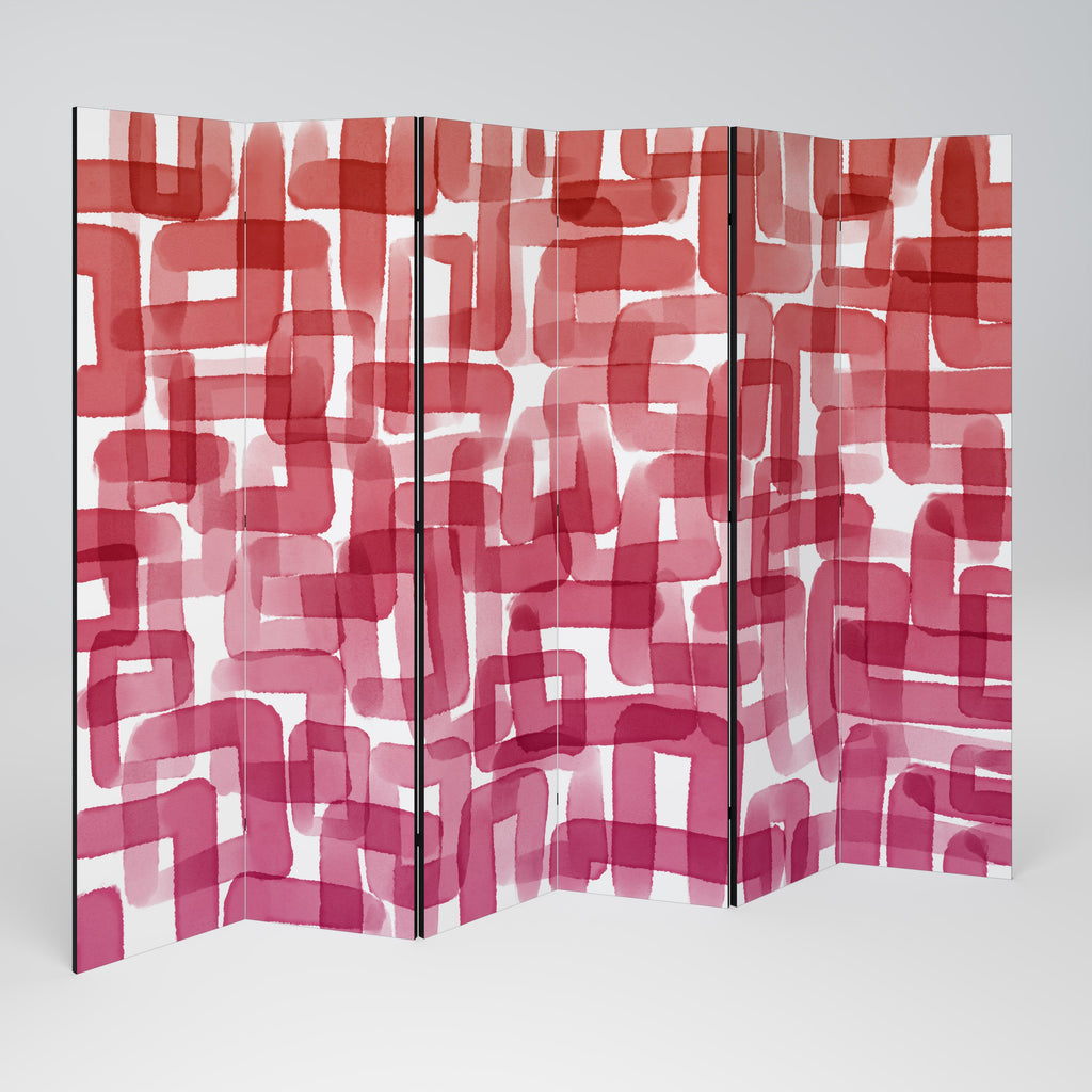 KALEIDOSCOPIC CUBISM Decorative 6-Panel Room Divider