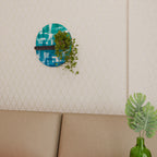 TURQUOISE RECTANGLES Art Shelf