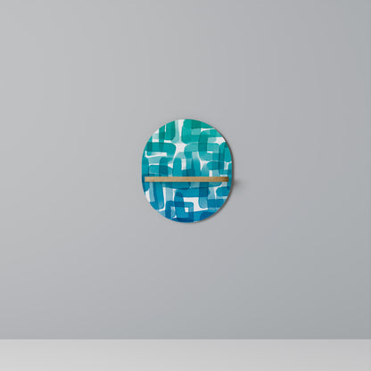 TURQUOISE RECTANGLES Art Shelf