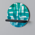TURQUOISE RECTANGLES Art Shelf