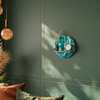 TURQUOISE RECTANGLES Art Shelf