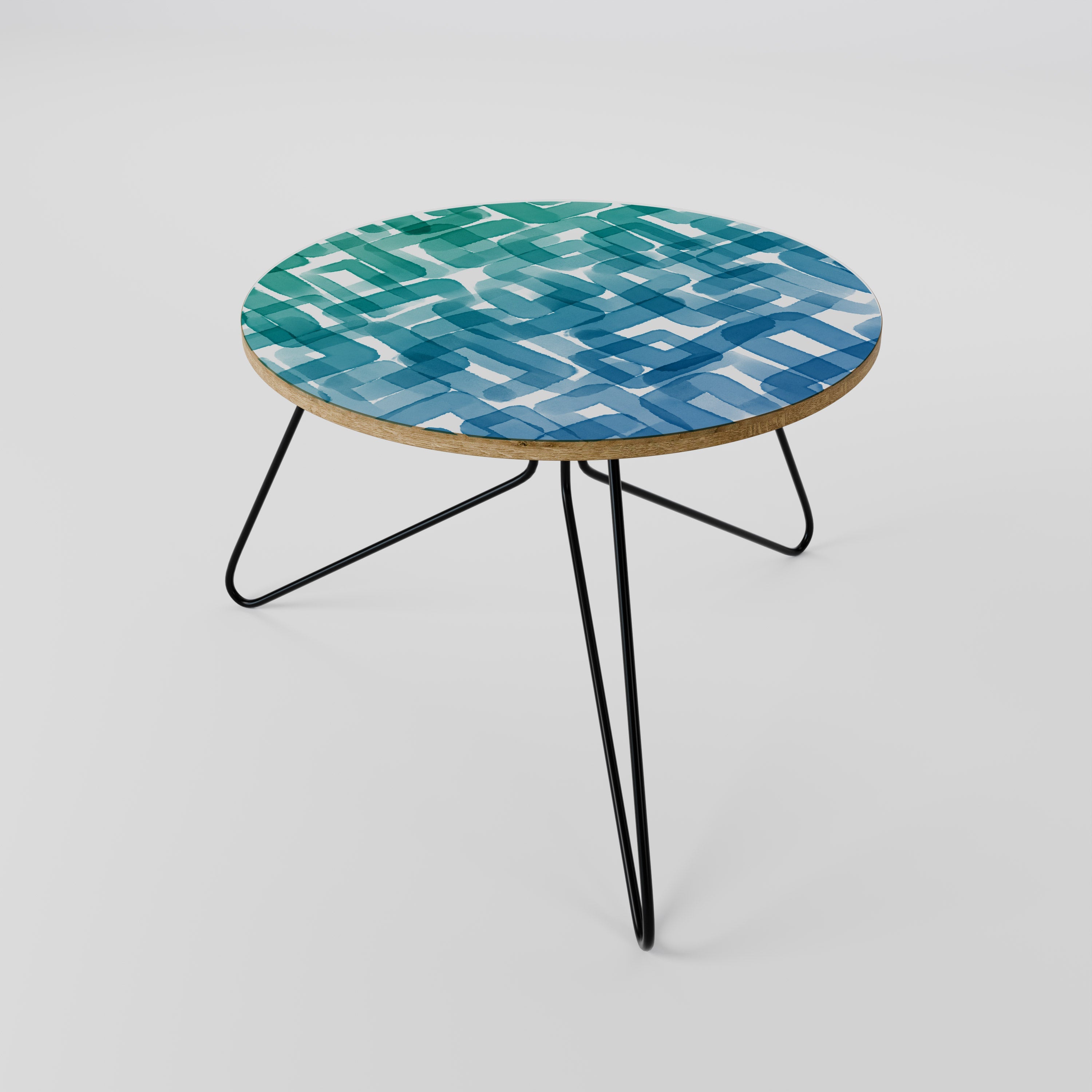 TURQUOISE RECTANGLES Coffee Table 60