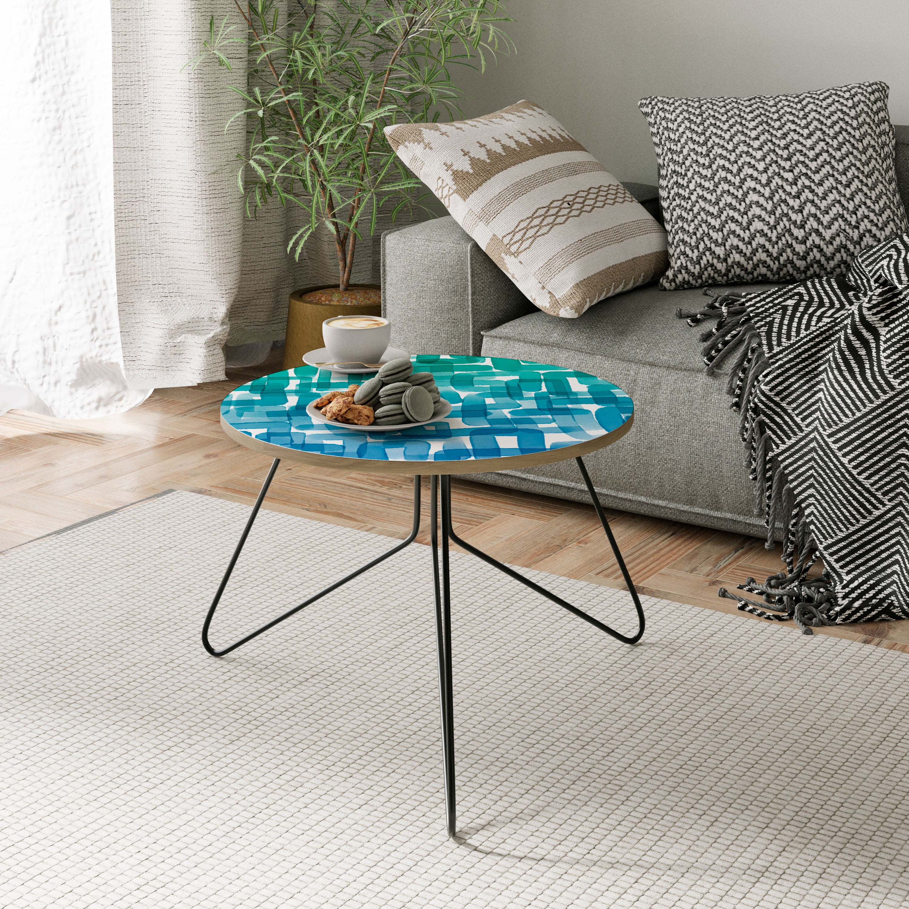 TURQUOISE RECTANGLES Coffee Table