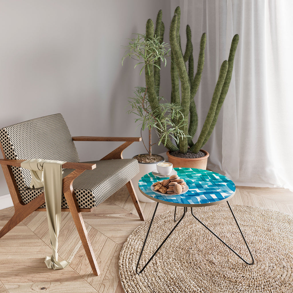 TURQUOISE RECTANGLES Coffee Table 60
