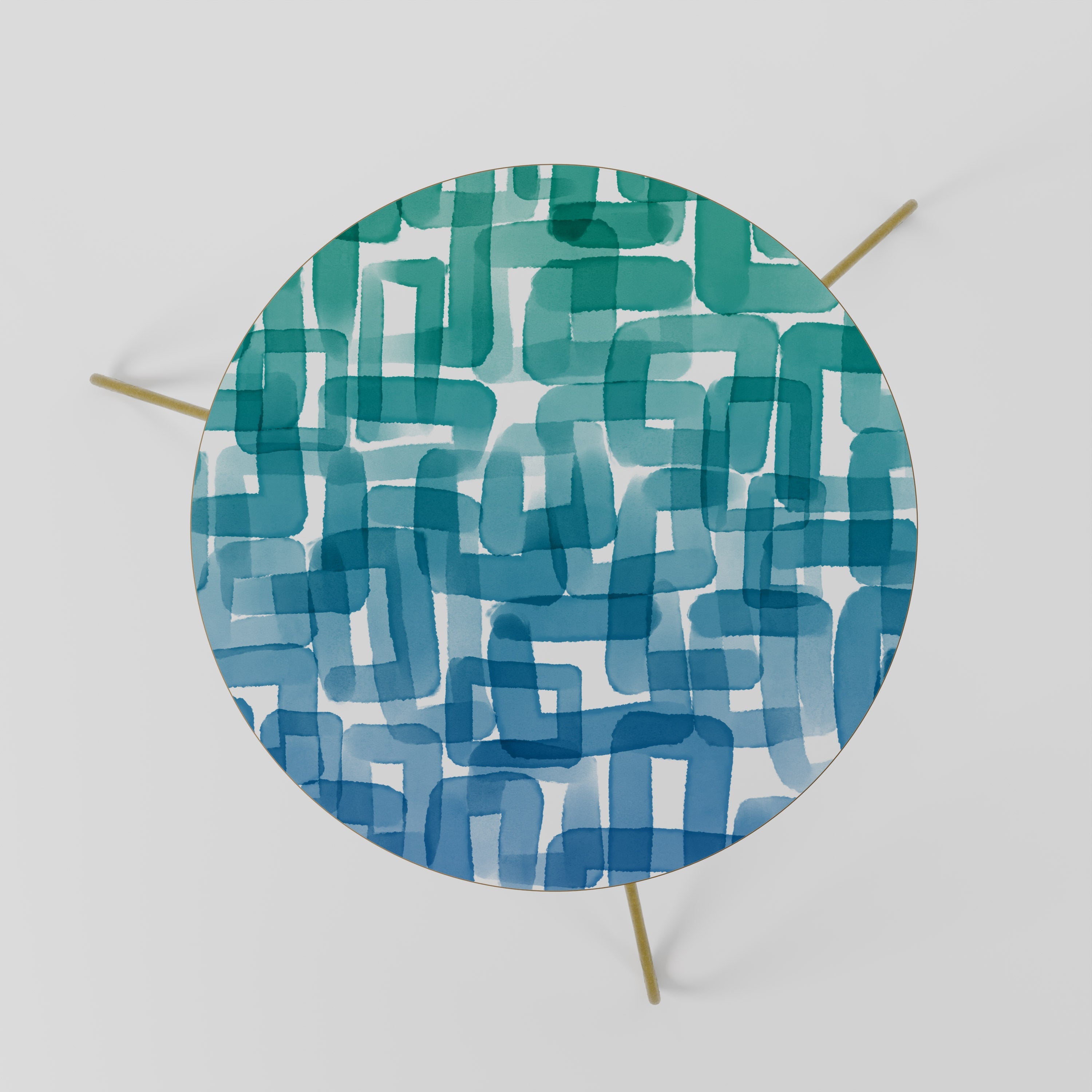 TURQUOISE RECTANGLES Coffee Table 60