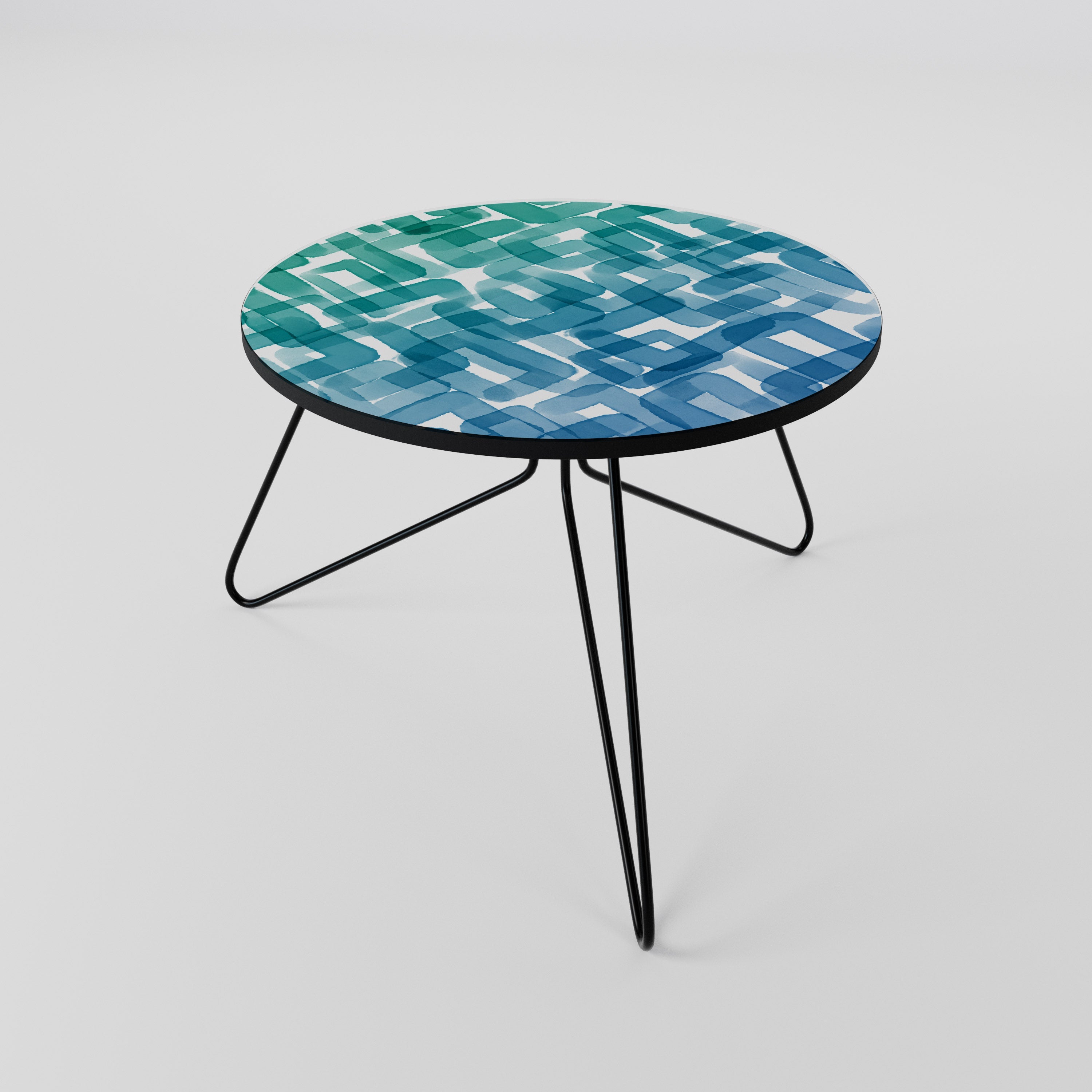 TURQUOISE RECTANGLES Coffee Table 60