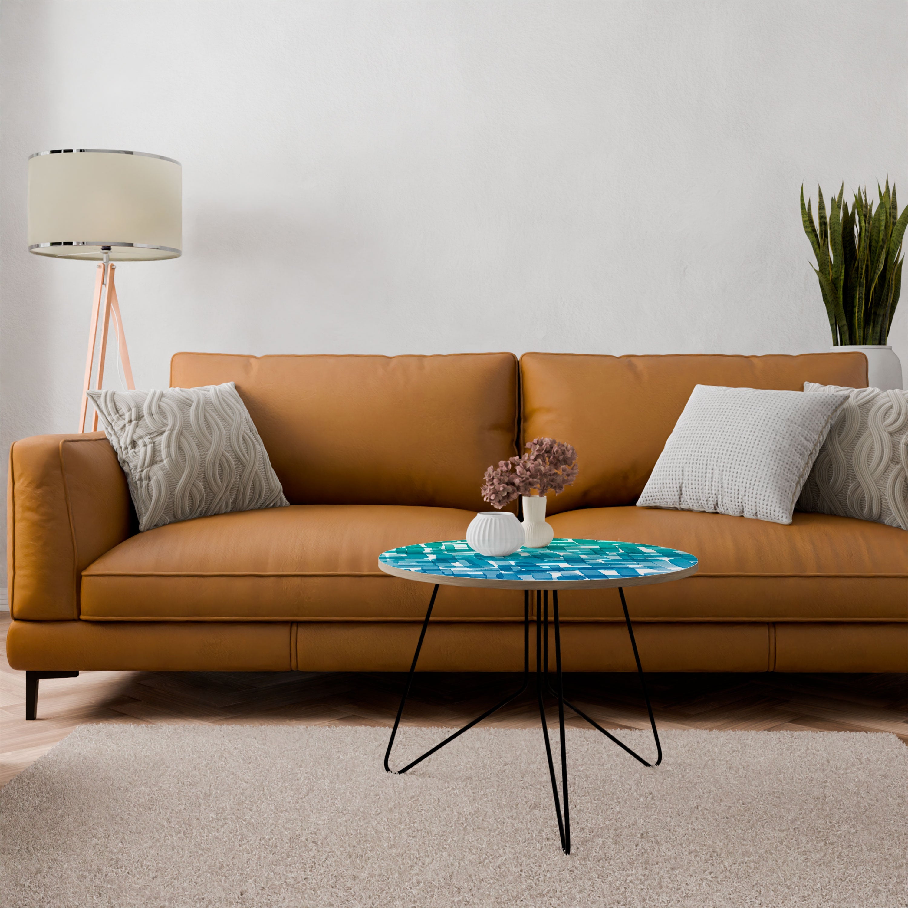 Table basse RECTANGLES TURQUOISE 69