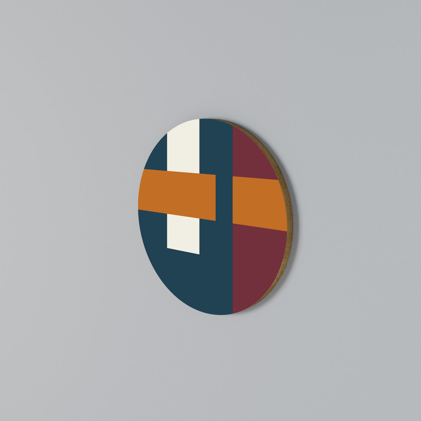 GEOMETRIC MELANCHOLY Round Wall Art