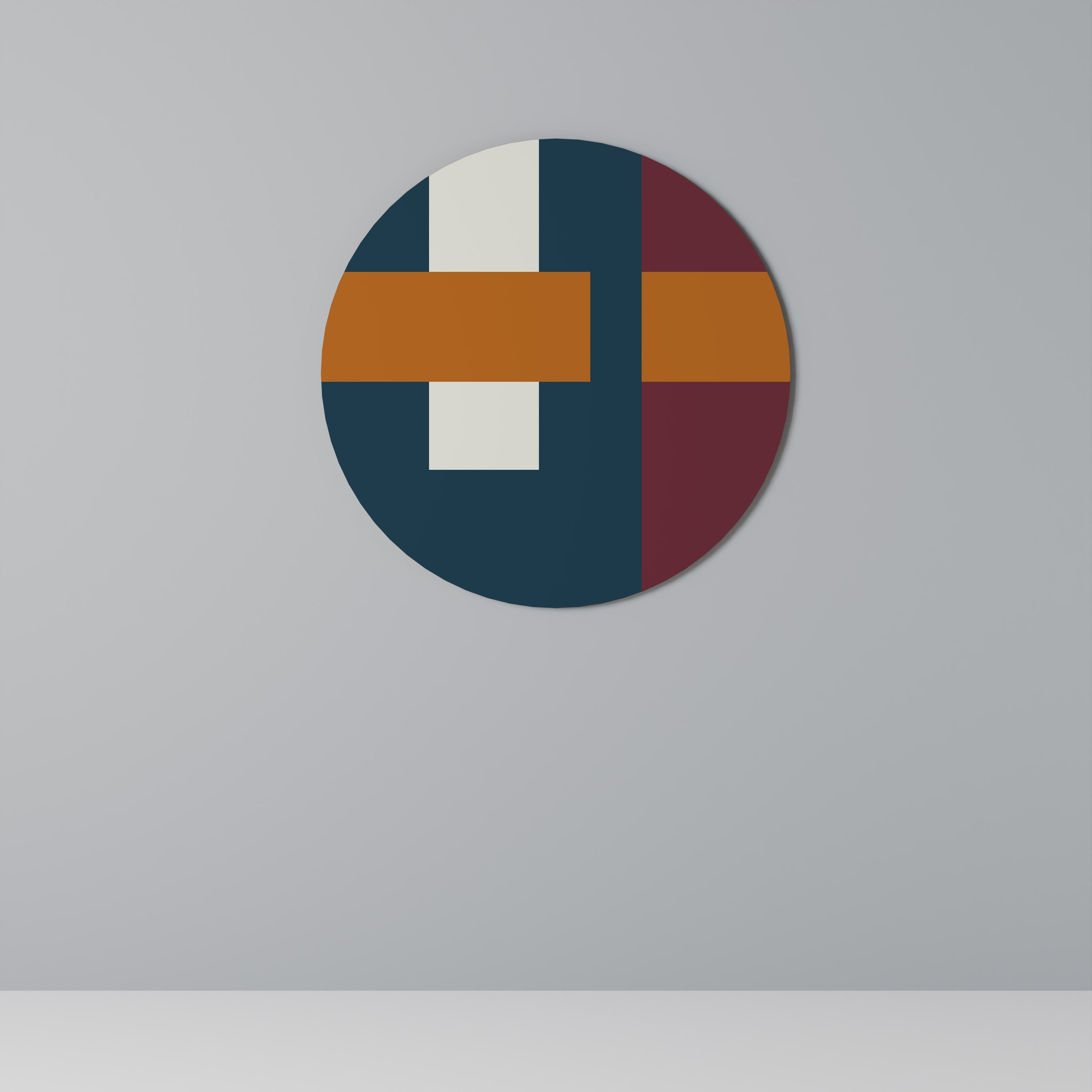 MÉLANCOLIE GÉOMÉTRIQUE Art mural rond