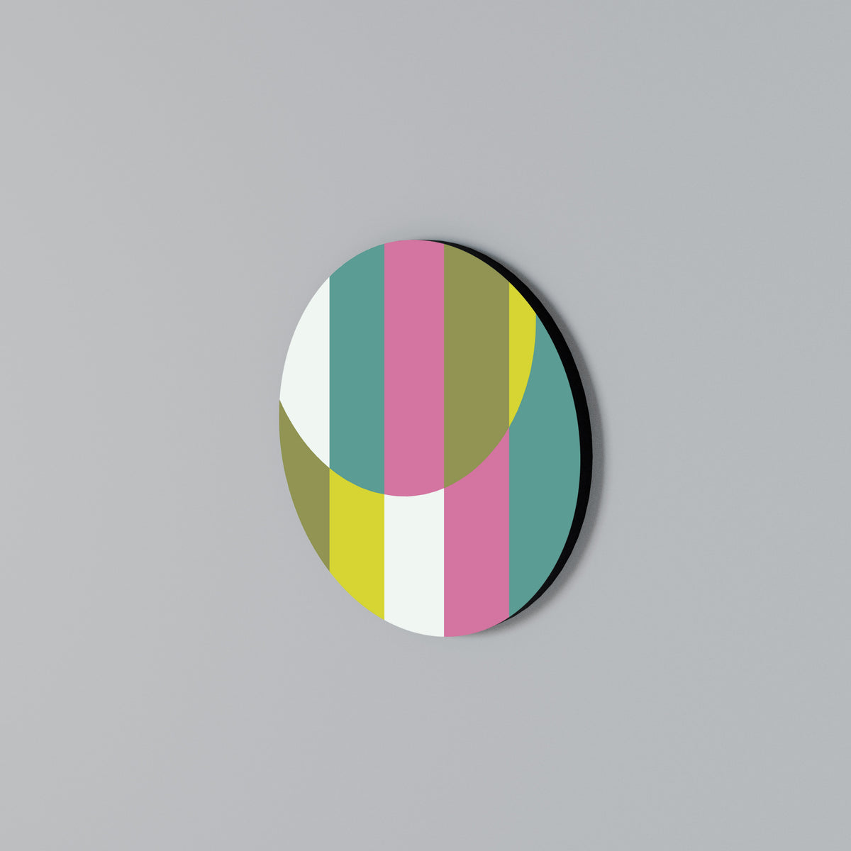PLAYFUL SURFACE SYMPHONY Round Wall Art
