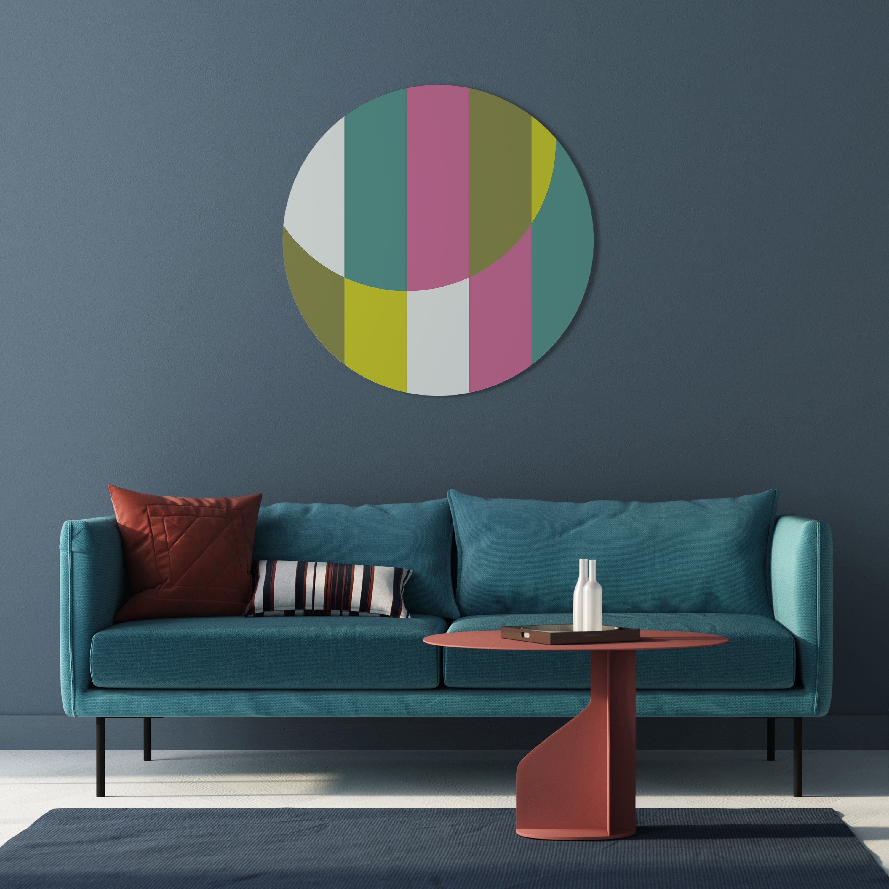 SYMPHONIE DE SURFACE LUDIQUE Art mural rond