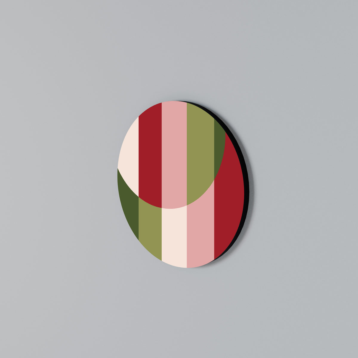 SMILING GEOMETRY Round Wall Art