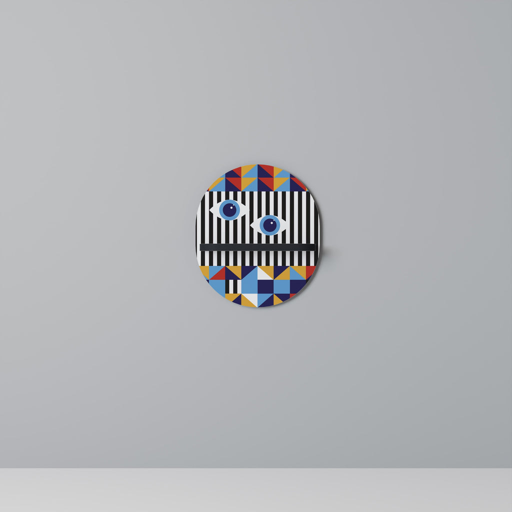 ABSTRACTION ET GÉOMÉTRIE Étagère d'art ovale en finition noire