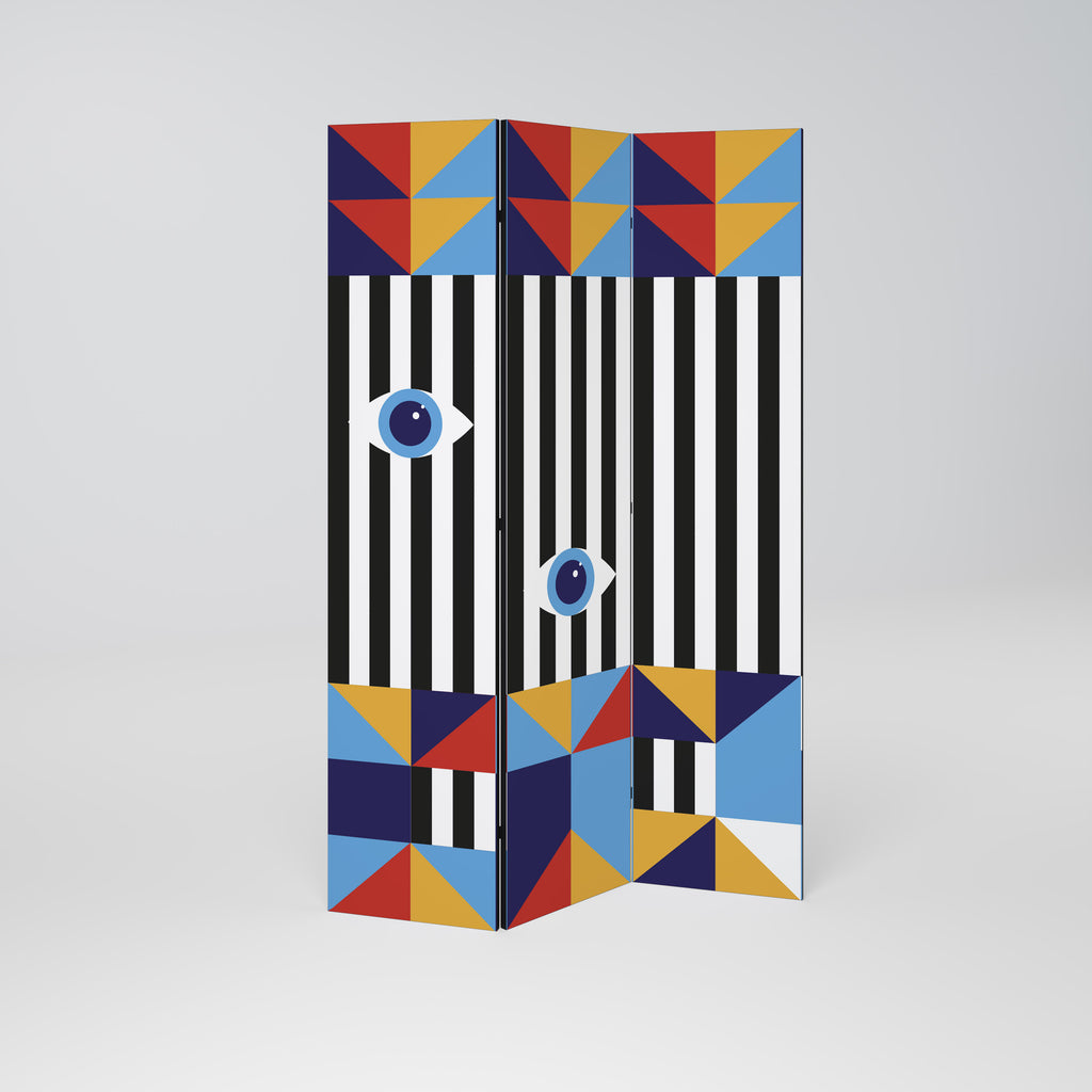 ABSTRACTION AND GEOMETRY 3-Panel Room Divider