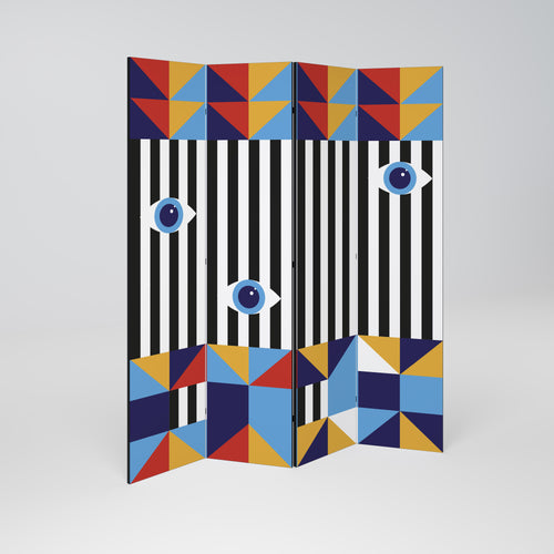 ABSTRACTION AND GEOMETRY 4-Panel Room Divider