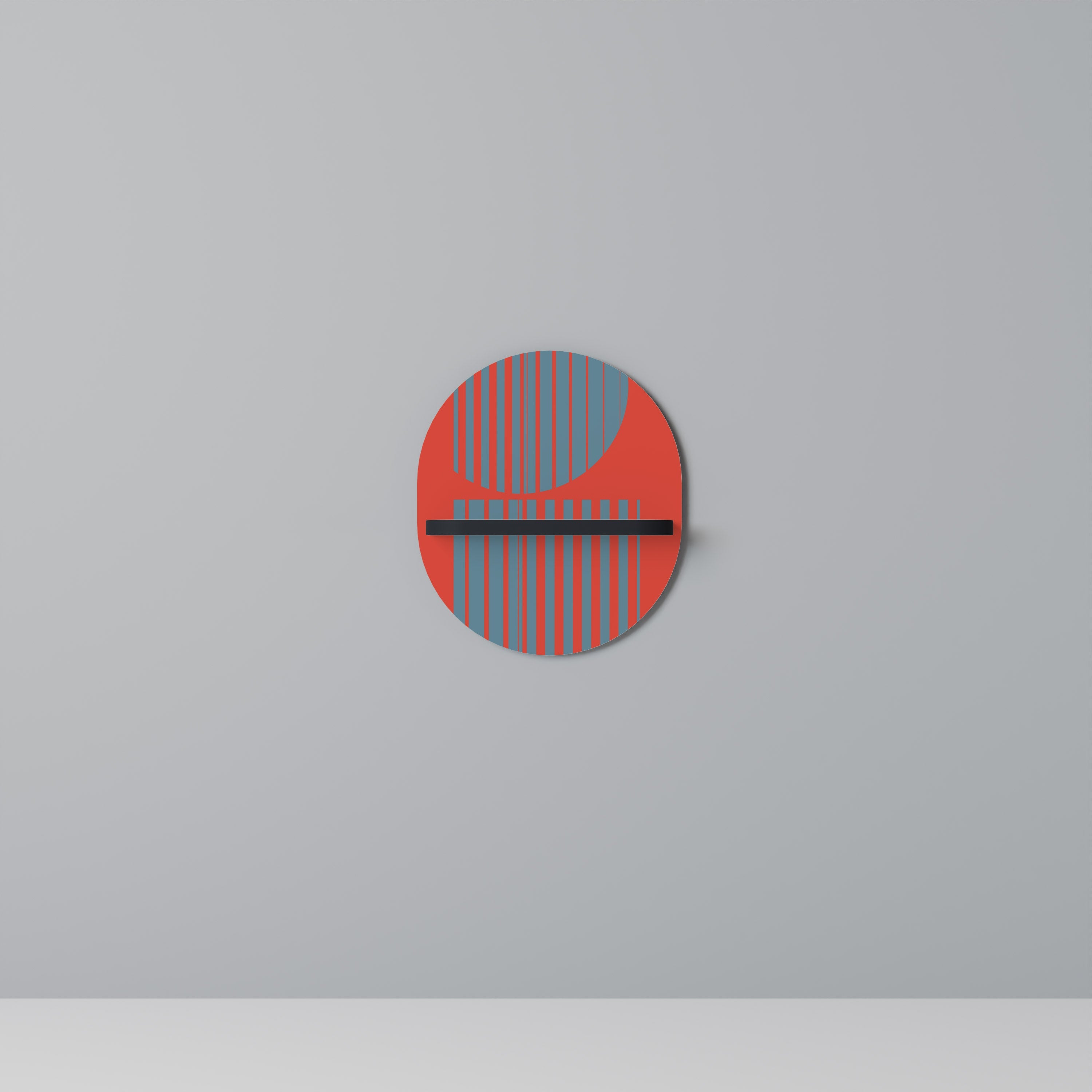 Étagère d'art ovale RISING GEOMETRY STARS en finition noire