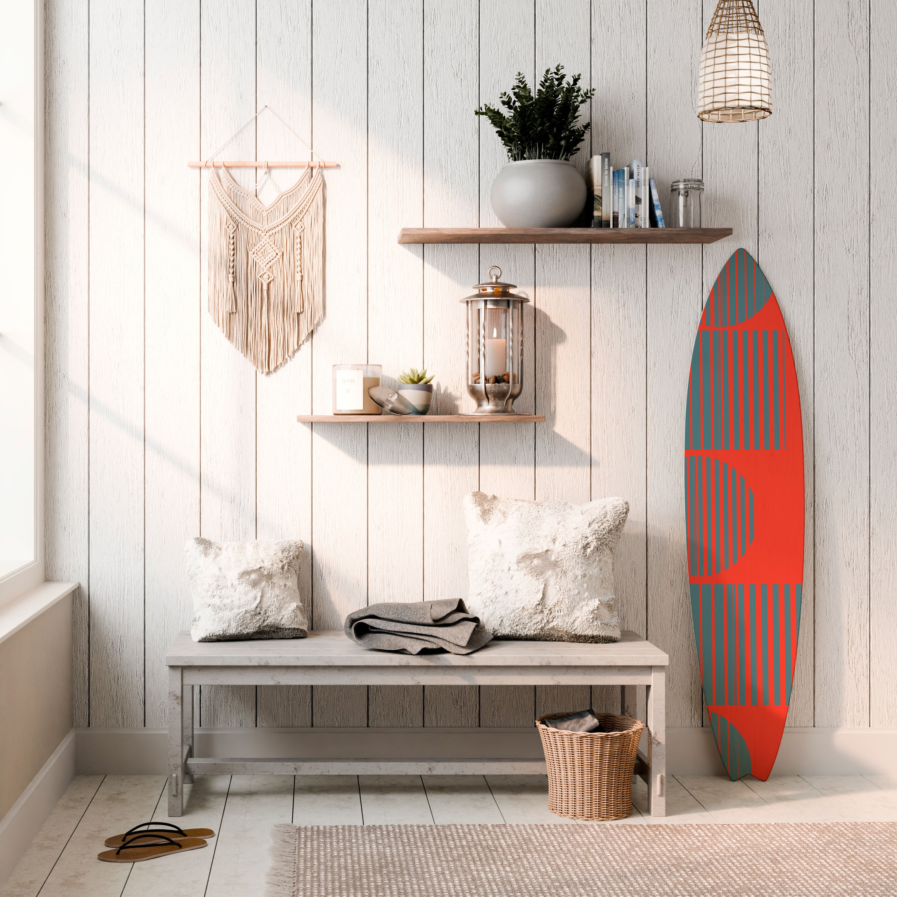 RISING GEOMETRY STARS Surfboard Decorative Panel