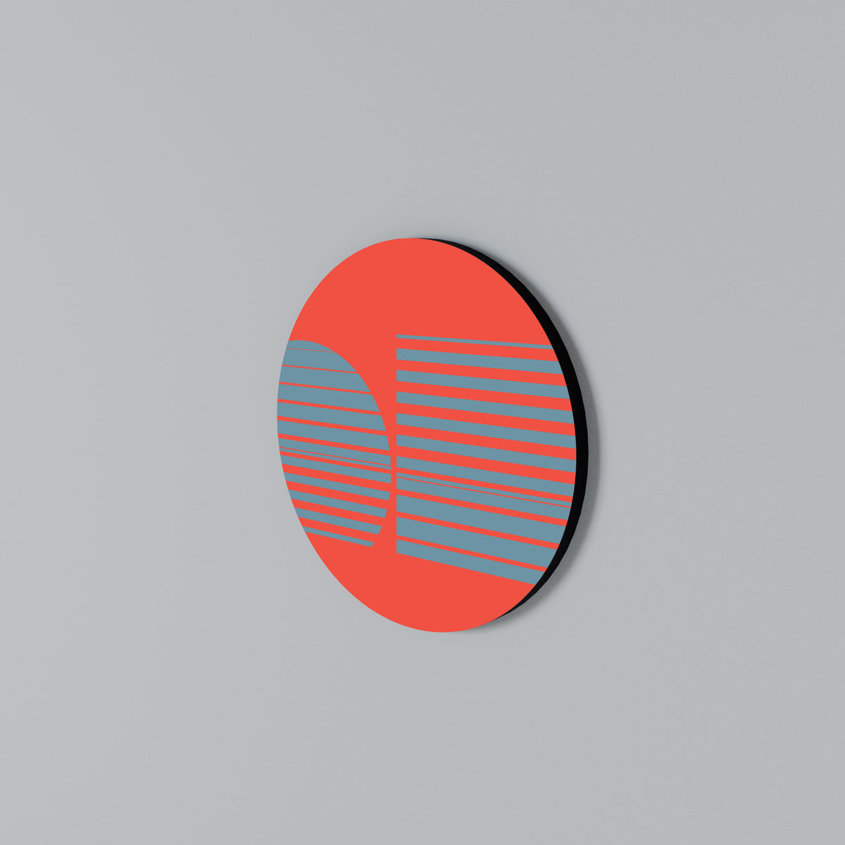 RISING GEOMETRY STARS Round Wall Art