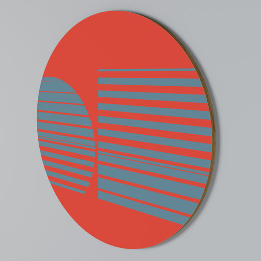 RISING GEOMETRY STARS Round Wall Art