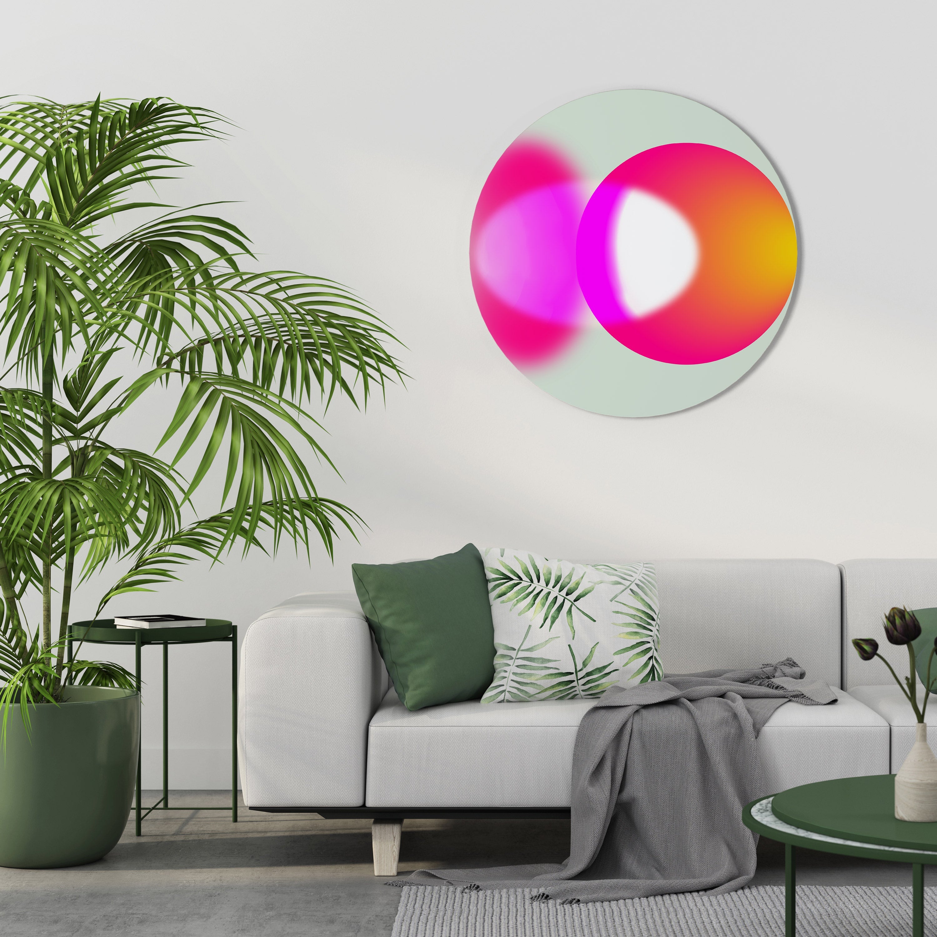 SYMPHONIE DE COULEURS Art mural rond