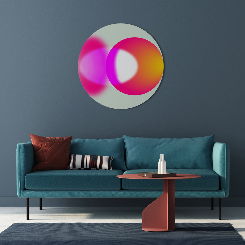 SYMPHONIE DE COULEURS Art mural rond