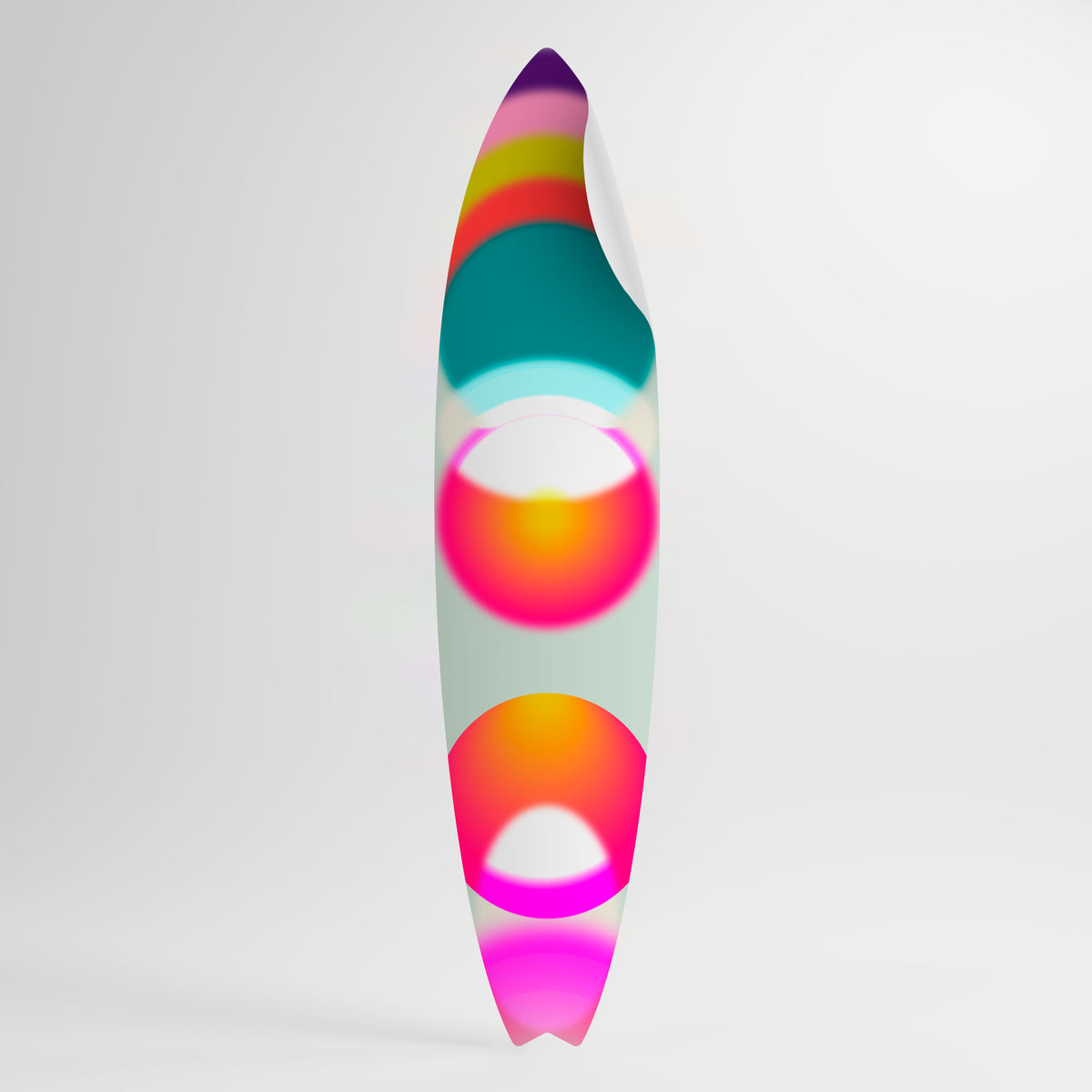 SYMPHONY OF COLORS Peel and Stick Surfboard Sticker