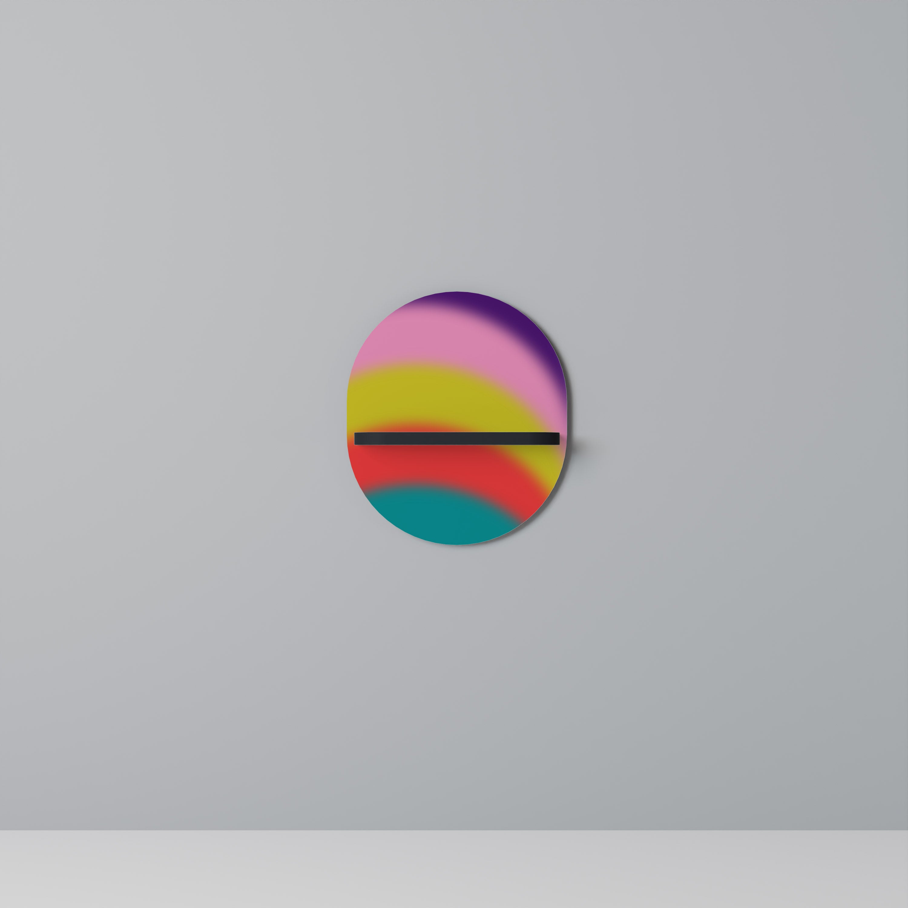 Étagère ovale RAINBOW TIME en finition noire