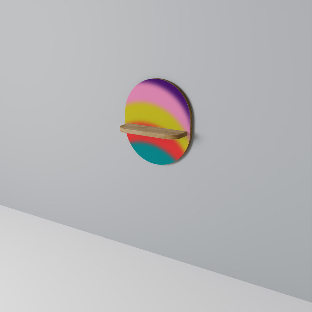 Étagère ovale RAINBOW TIME effet chêne