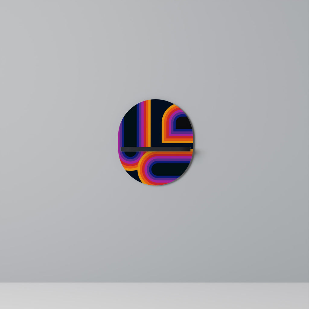 Étagère d'art ovale BLINDED BY THE LIGHTS en finition noire