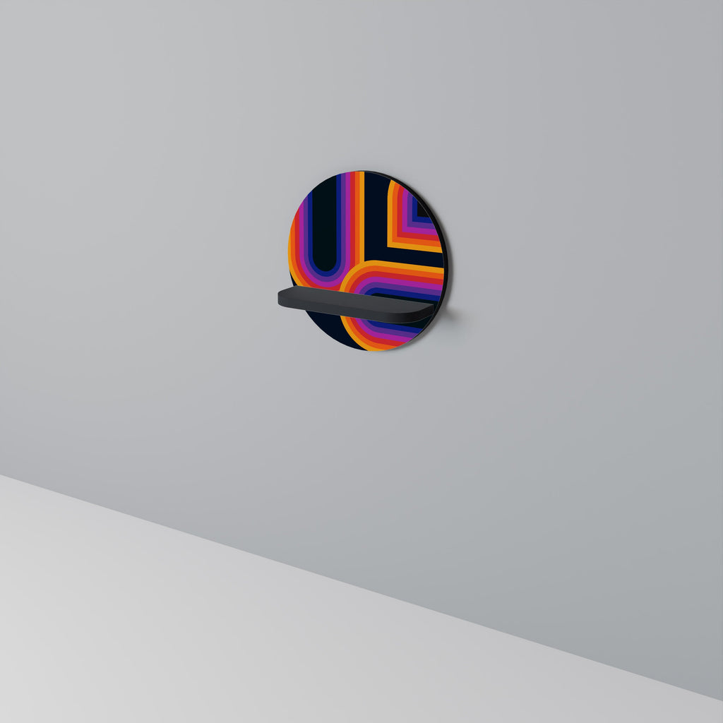 Étagère ronde BLINDED BY THE LIGHTS en finition noire