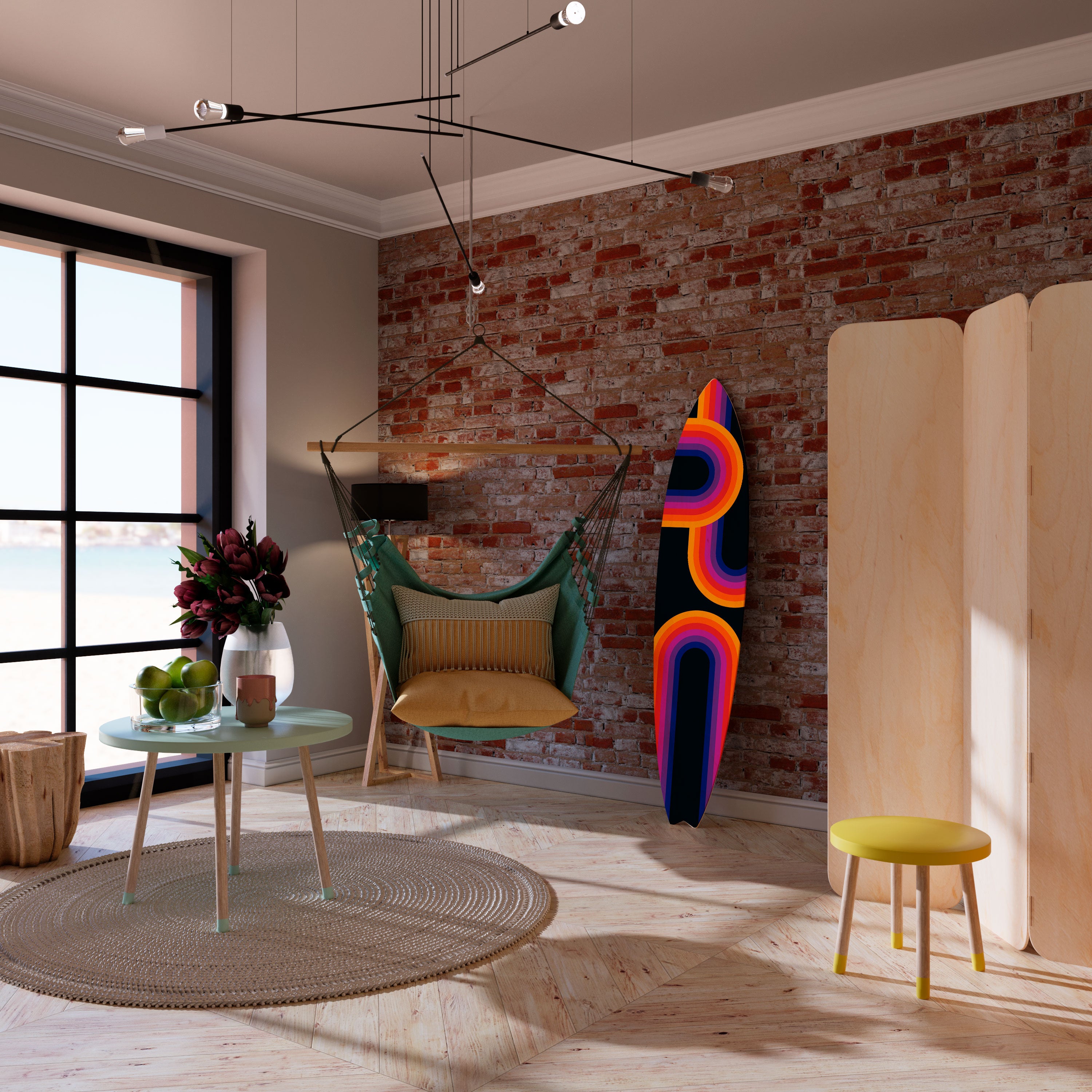 BLINDED BY THE LIGHTS Surfboard Decorative Panel