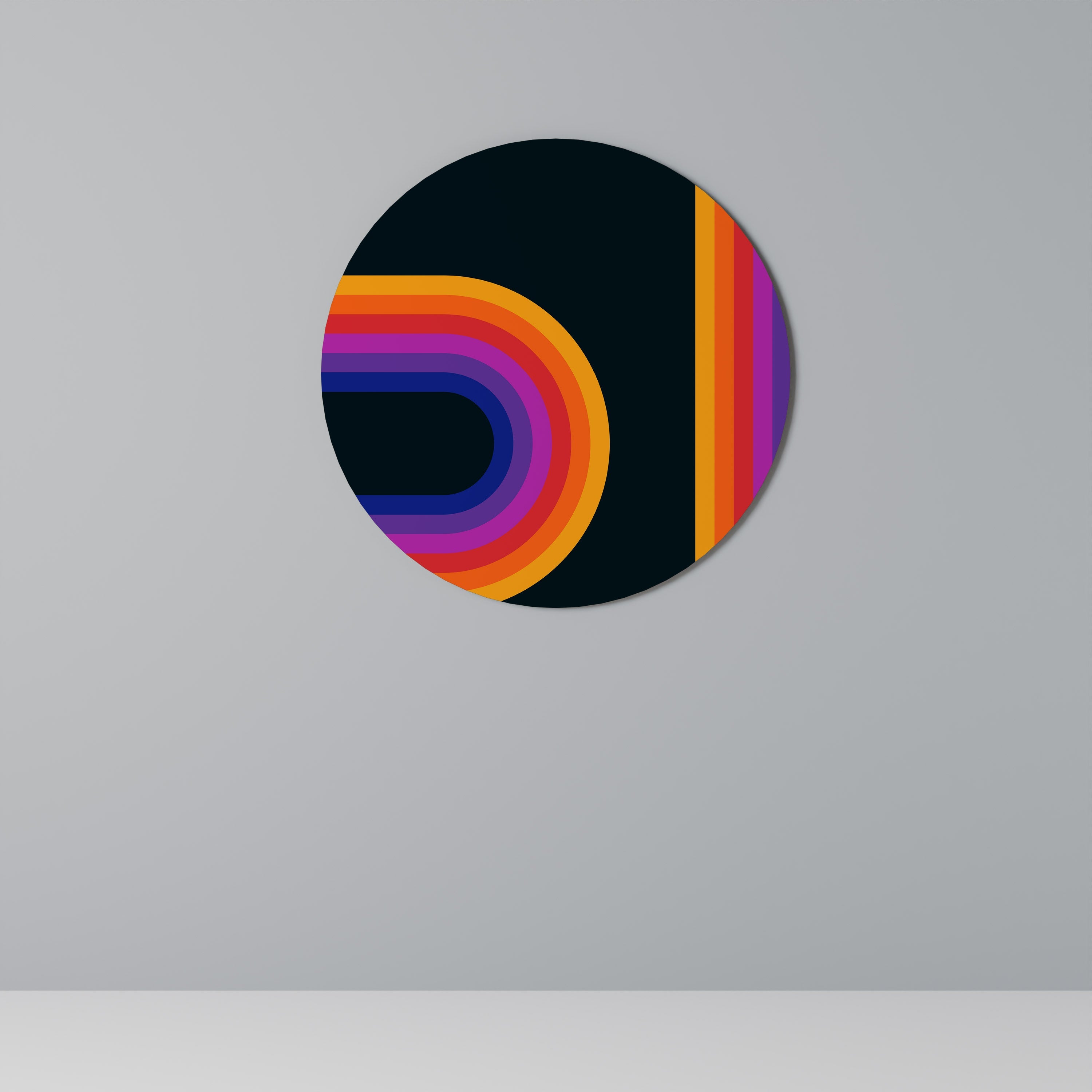 Aveuglé par les lumières Art mural rond