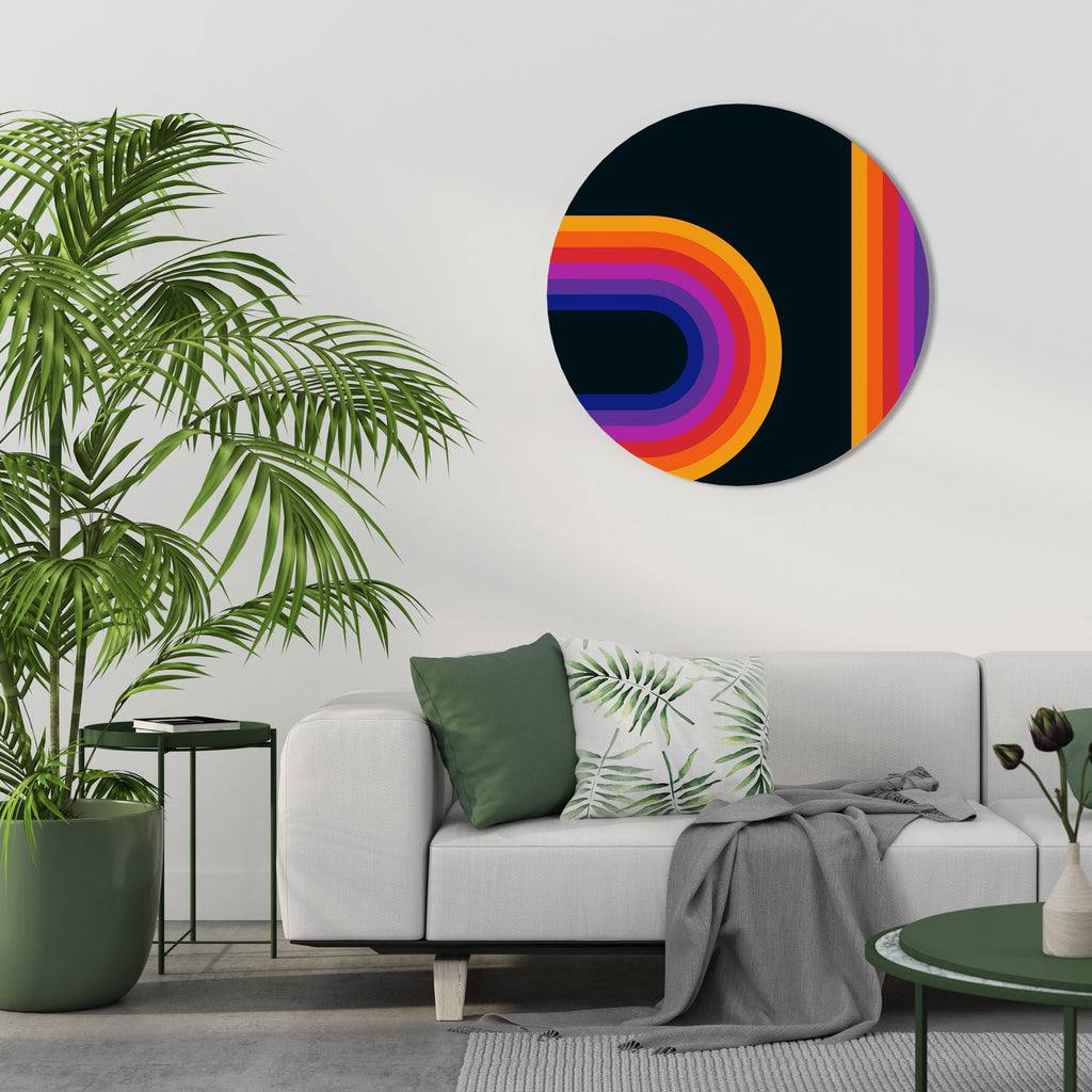 Aveuglé par les lumières Art mural rond