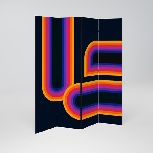 BLINDED BY THE LIGHTS 4-Panel Room Divider