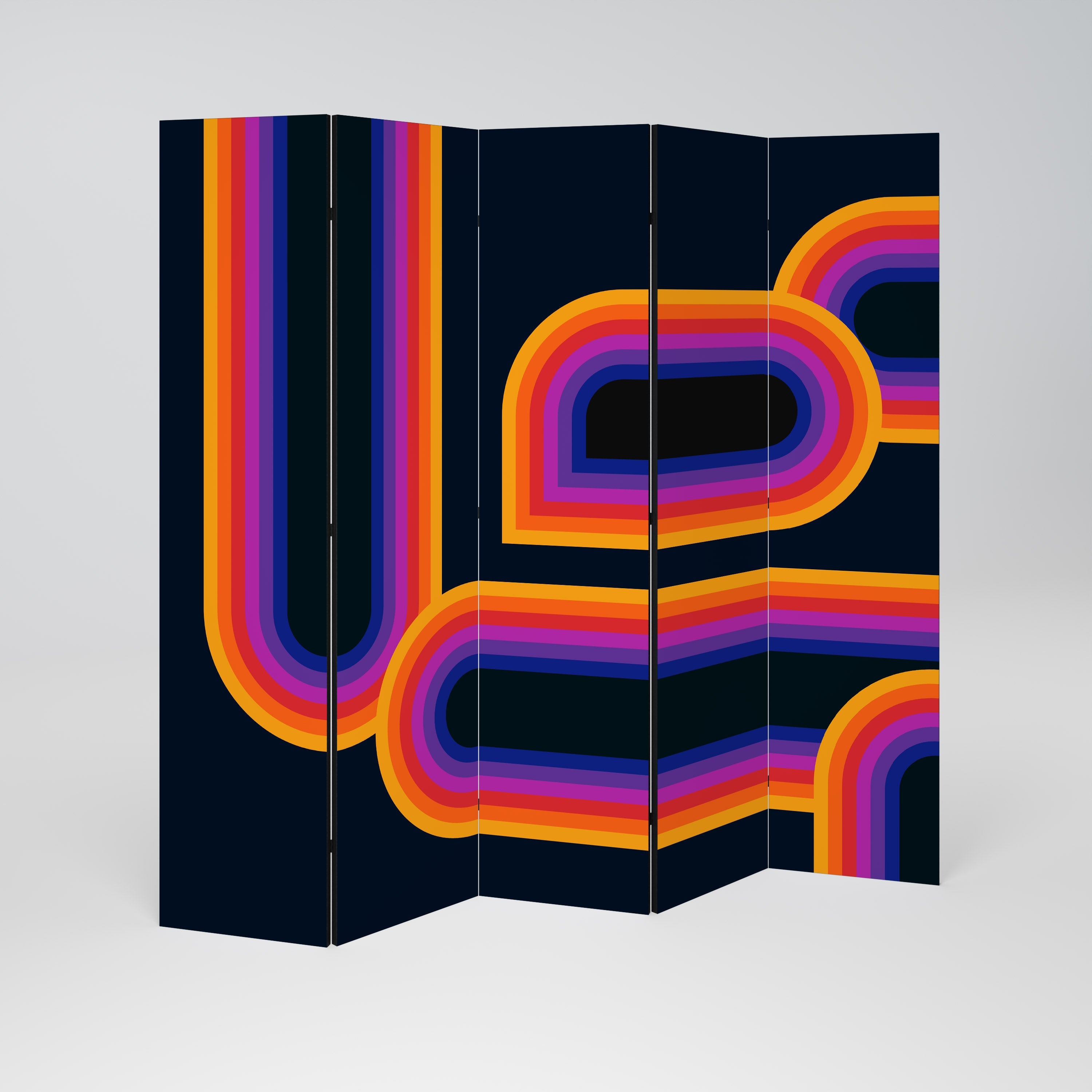BLINDED BY THE LIGHTS Decorative 5-Panel Room Divider