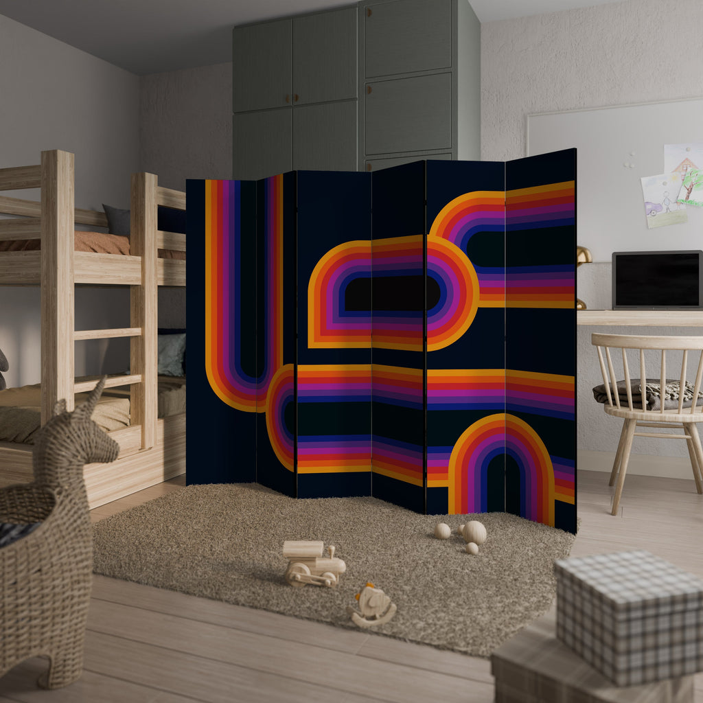 BLINDED BY THE LIGHTS Decorative 6-Panel Room Divider