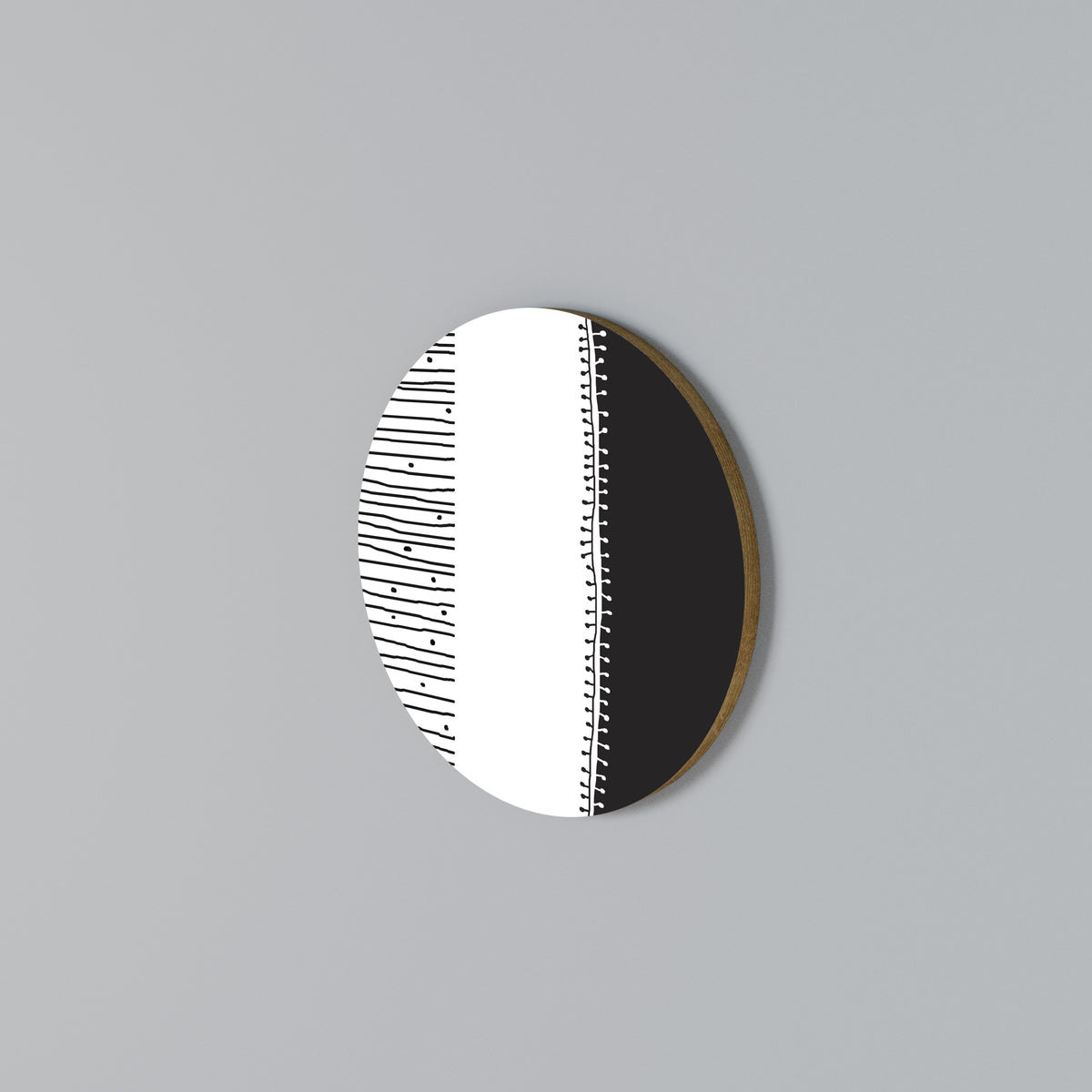 MONOCHROME MUSE Round Wall Art
