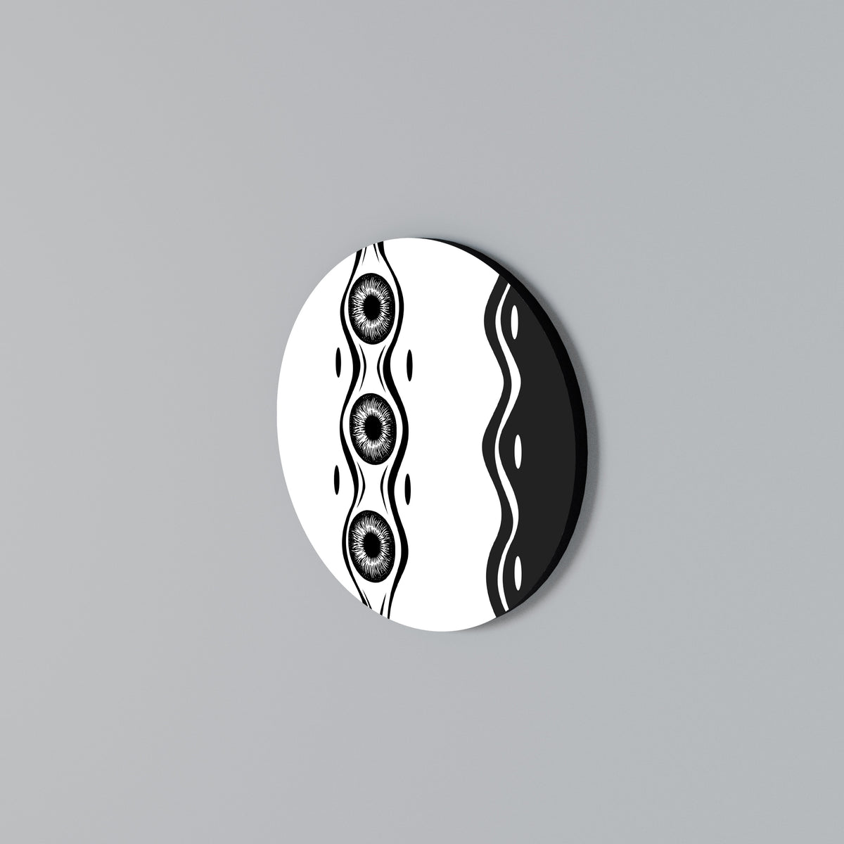 BOLD LINEAR DANCE Round Wall Art