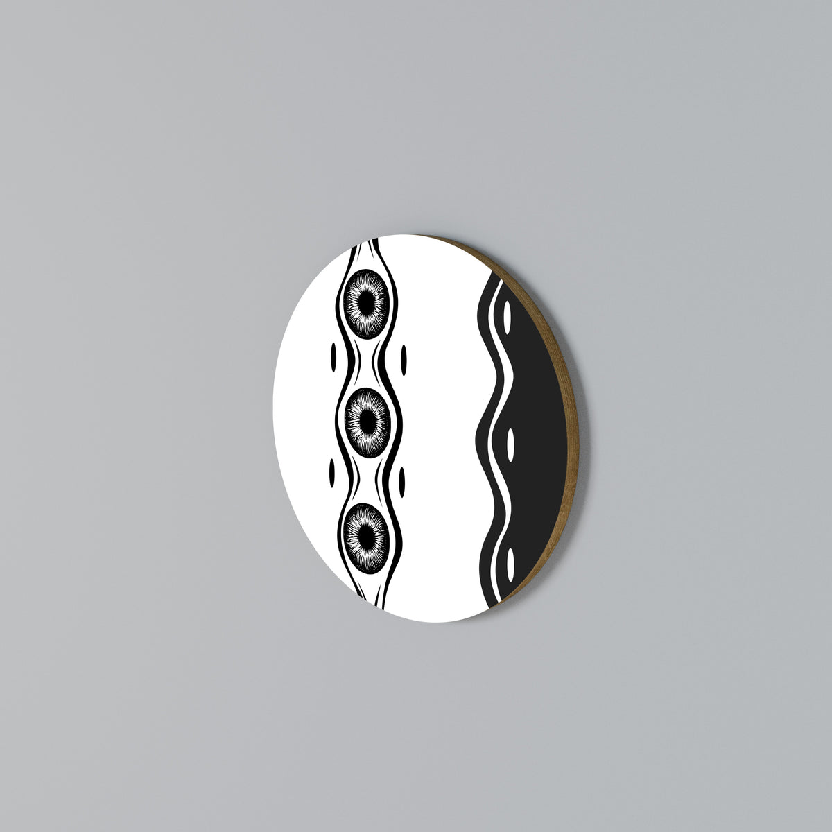 BOLD LINEAR DANCE Round Wall Art