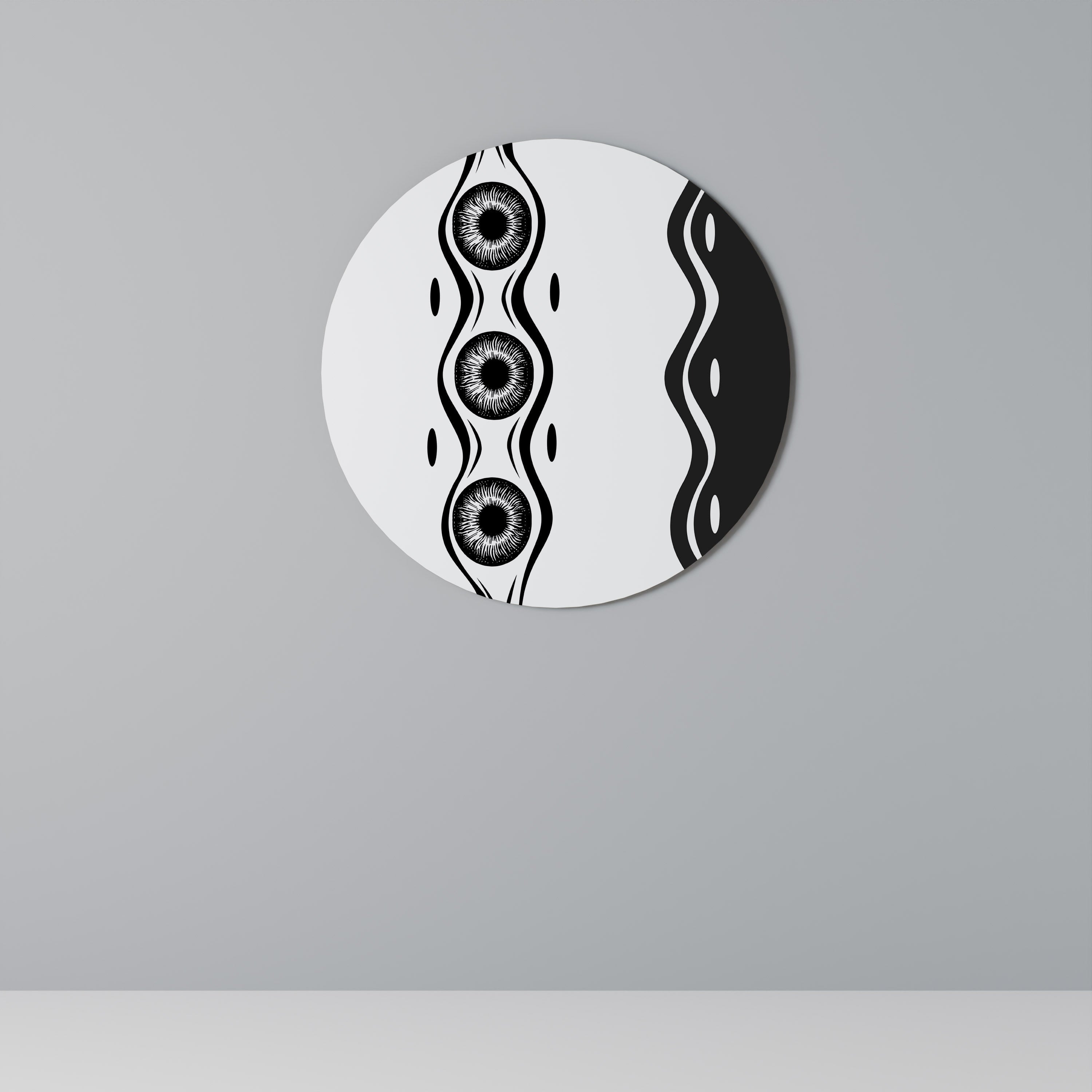 Danse linéaire audacieuse, décoration murale ronde