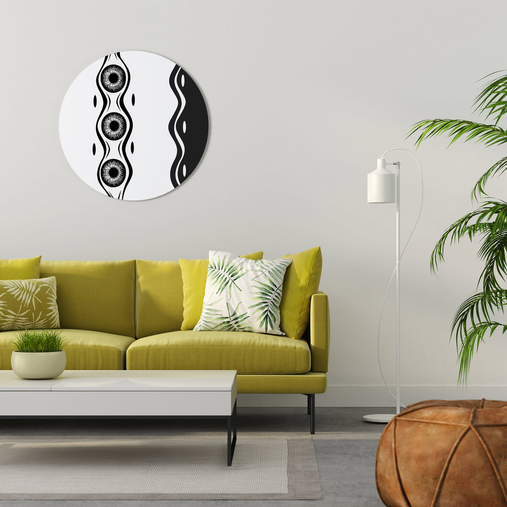 Danse linéaire audacieuse, décoration murale ronde