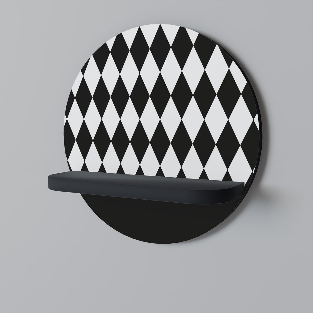 Étagère d'art ronde EDGY SERENADE en finition noire