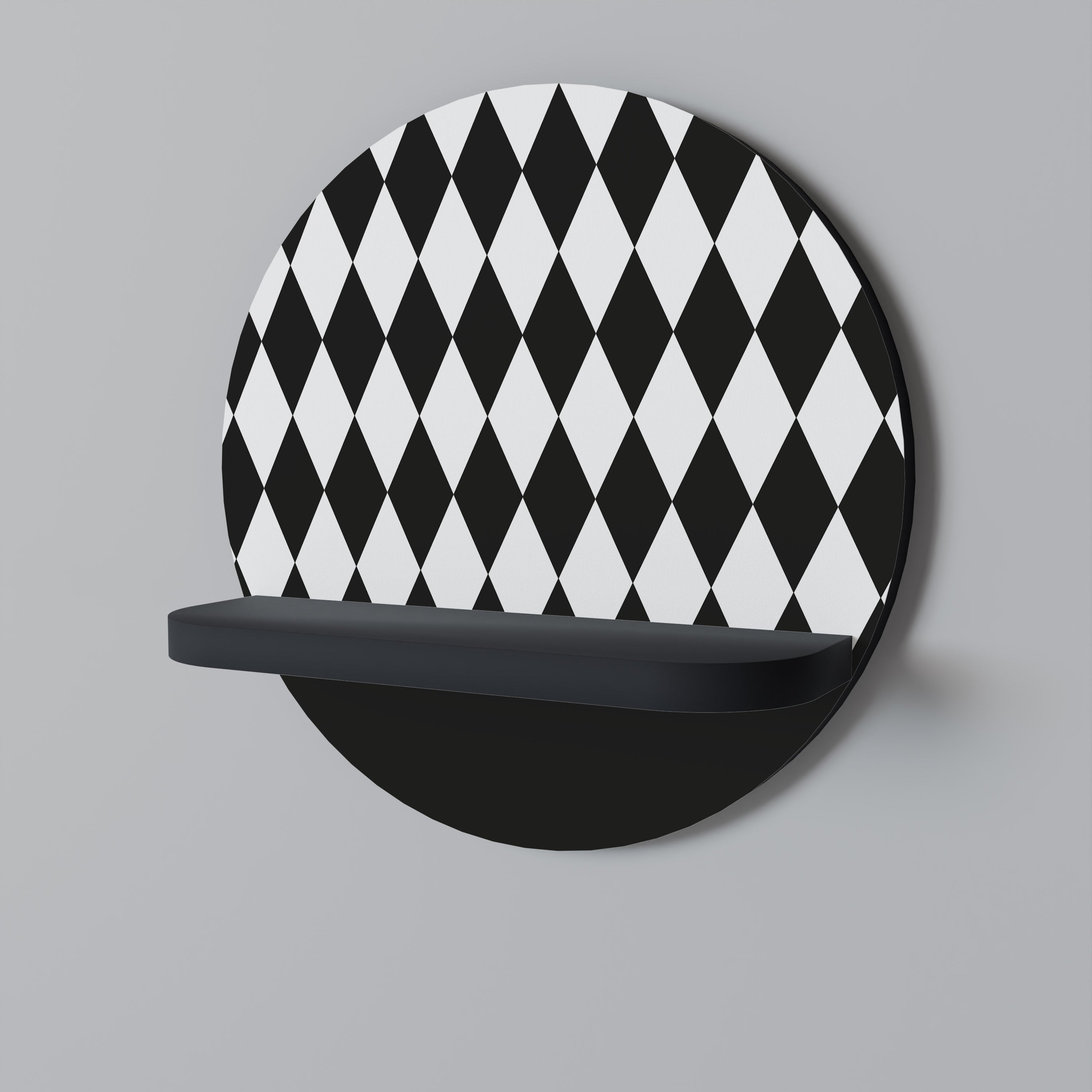 Étagère d'art ronde EDGY SERENADE en finition noire