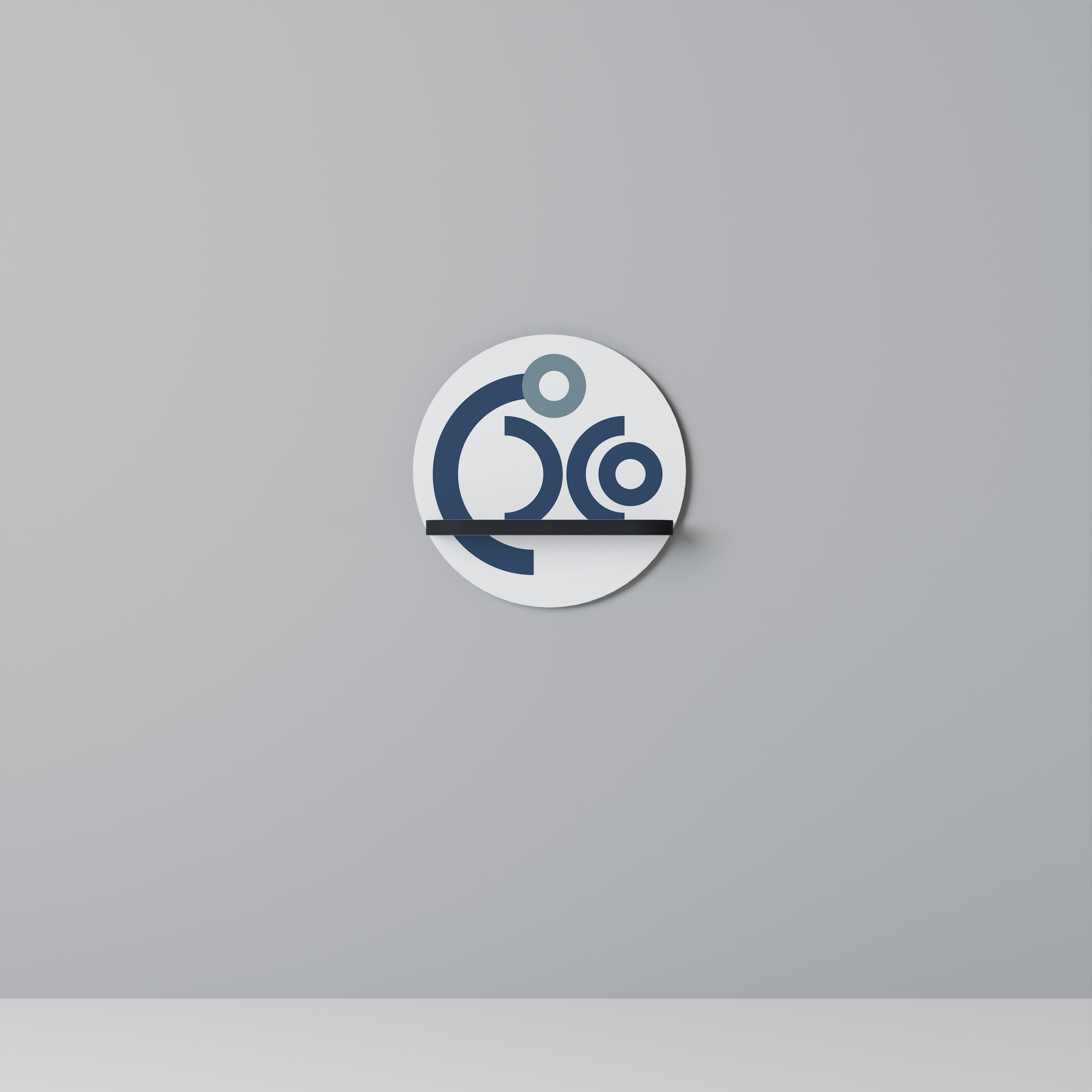 Étagère d'art ronde ORB DESIGN en finition noire