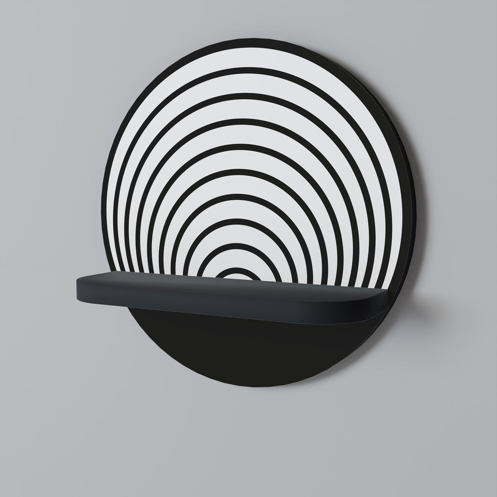 Étagère d'art ronde WHISPERING ROUNDS en finition noire